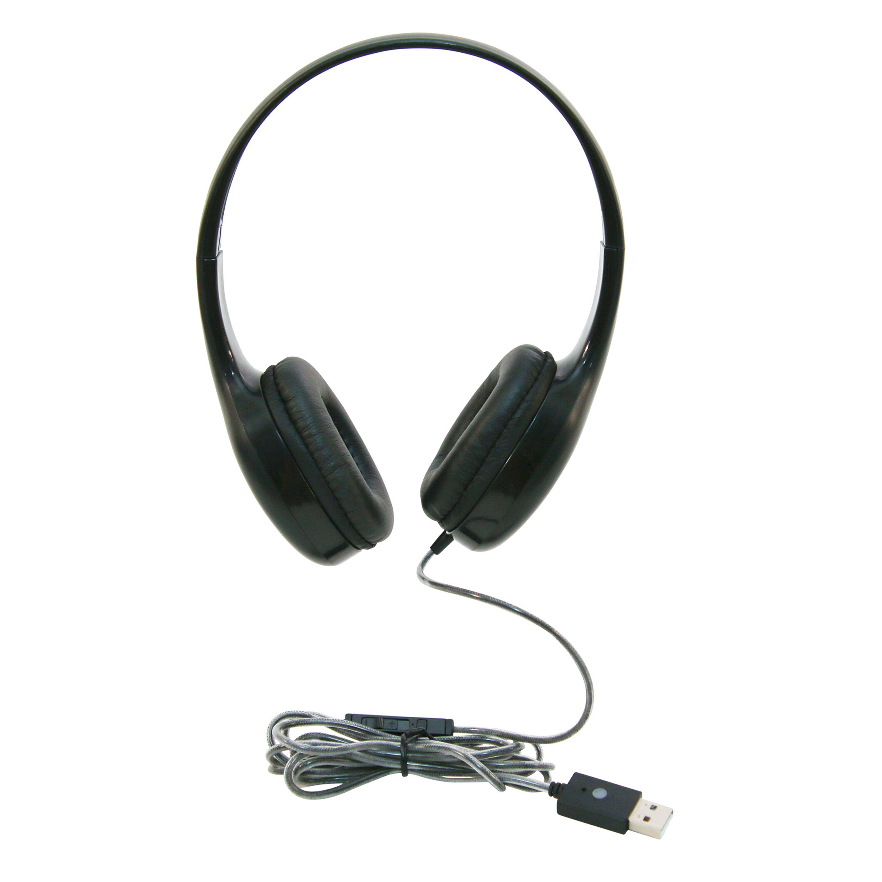 Image for Califone KH-08 MUSB BK On-Ear Headset with Inline Microphone, USB, Black from School Specialty